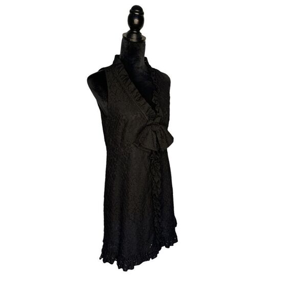 Marc By Marc Jacobs A-Line Lace Sleeveless Dress with Bow & Ruffle Detail Size 8 - Picture 4 of 15